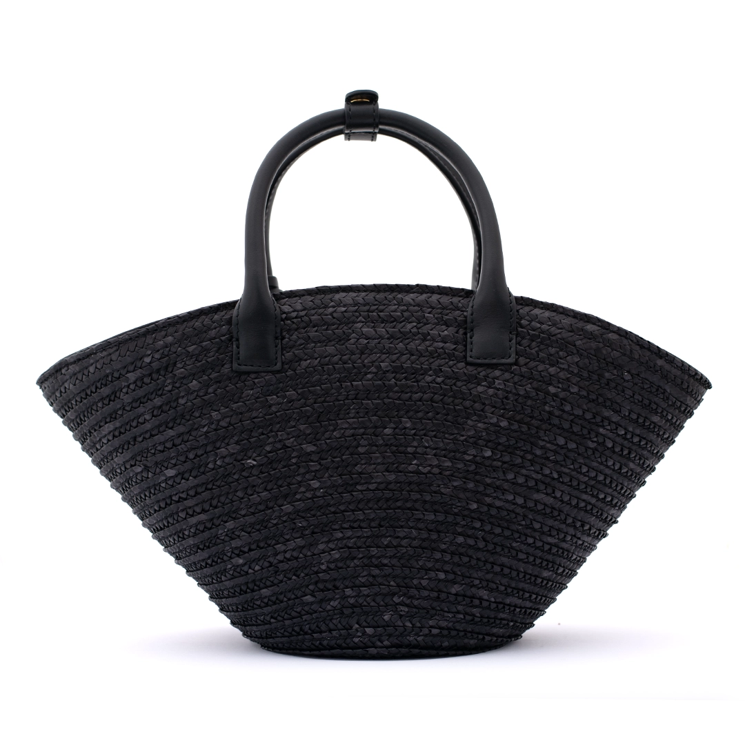 ADA Collection Leather-Trimmed Woven Tote Bag